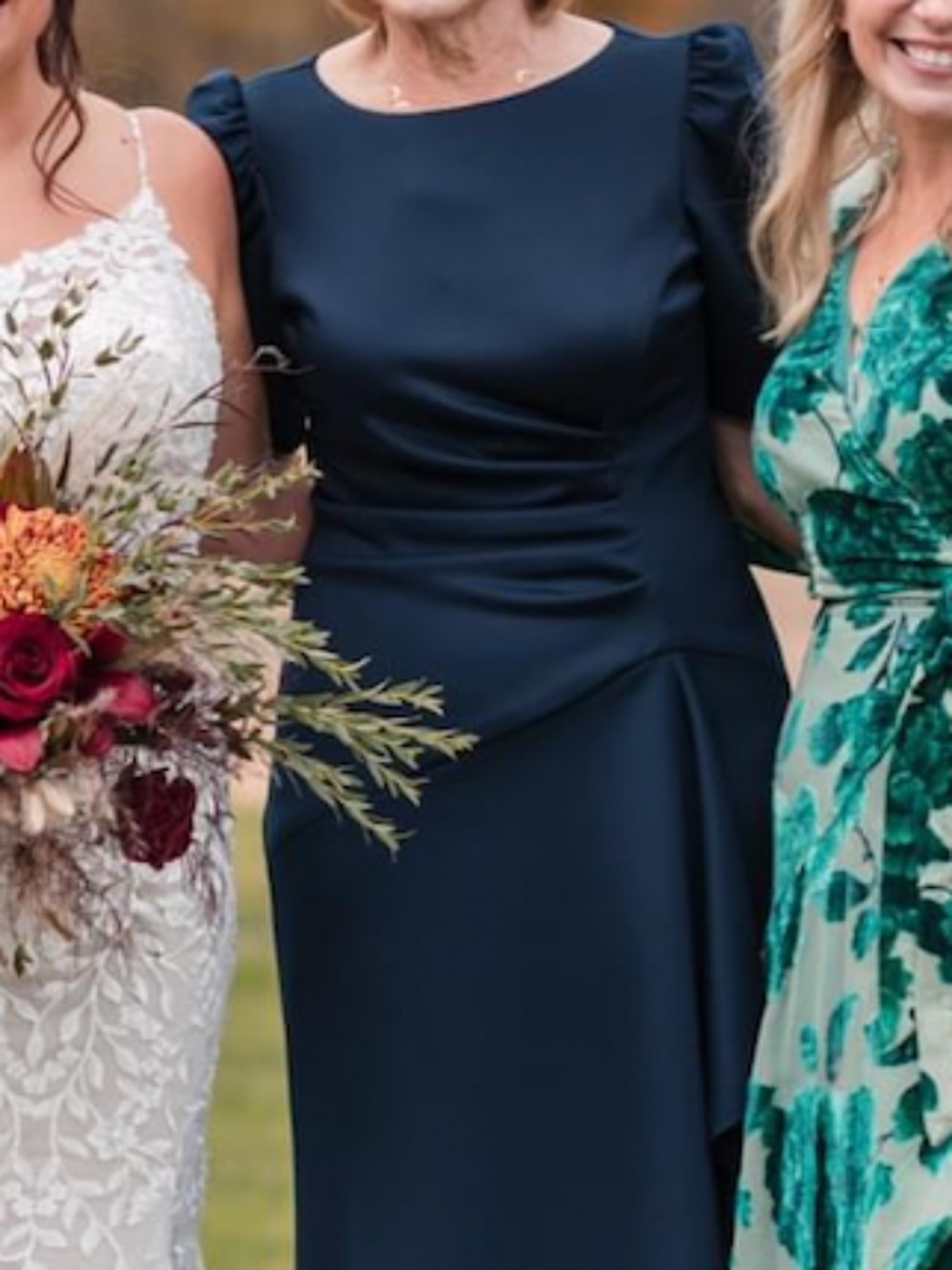 XScape Ruffle Puff Sleeve Gown - Size 10